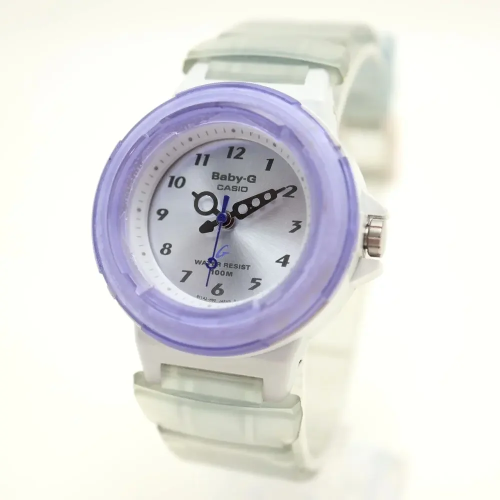 Casio Baby G Shock Purple Clear 36mm Analog Womens Watch BG-21 w New Battery